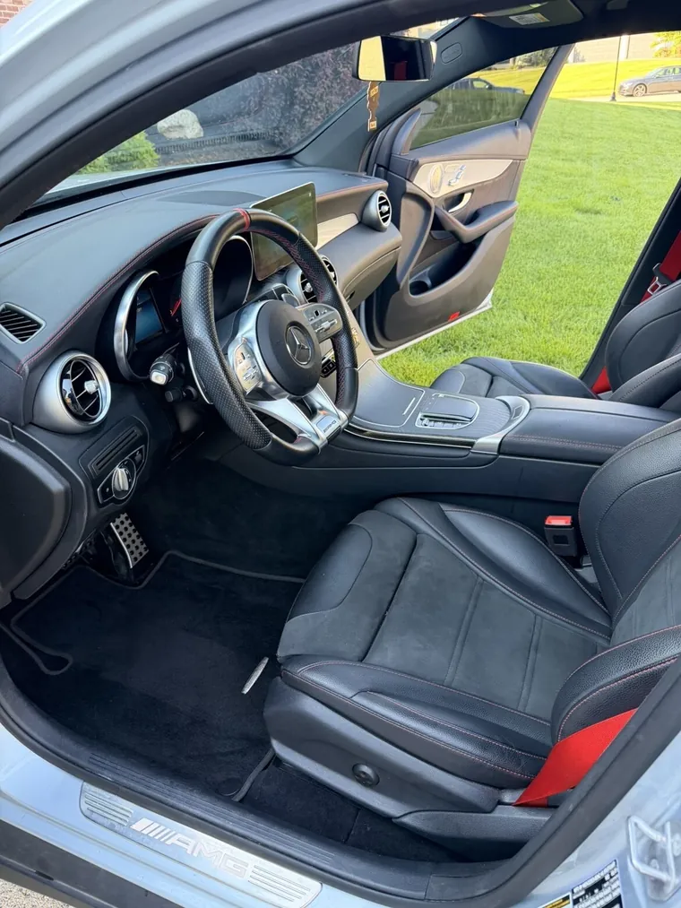 Mercedes-AMG GLC front interior after a mobile interior detail