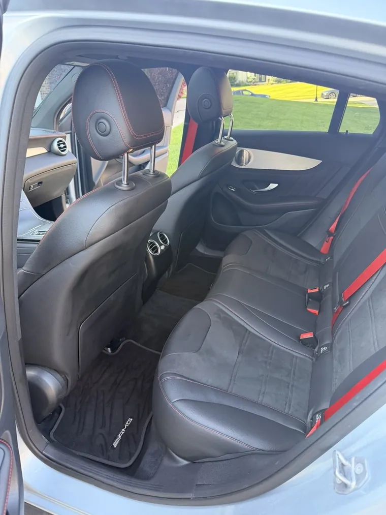 Mercedes-AMG suede and leather rear seats cleaned and conditioned