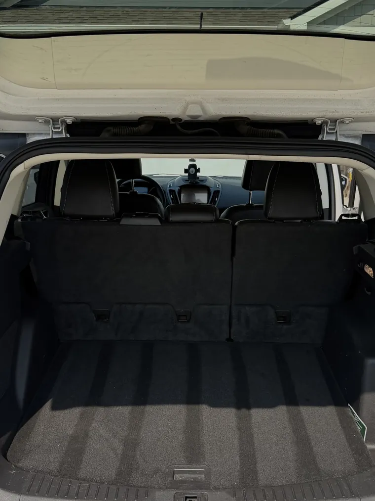 Ford Escape cargo area vacuumed and carpet extracted